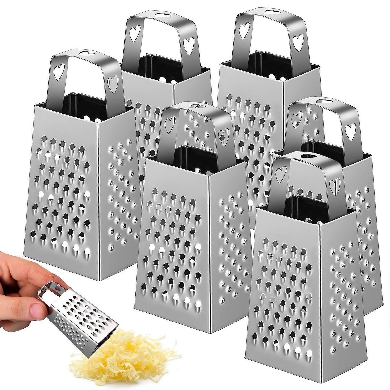 Mini-käsereibe Aus Edelstahl, Vierseitig. Kompatibel Mit Multifunktionalen Küchenutensilien Zum Schneiden Und Reiben Von Gemüse. Geeignet Für Käse, Knoblauch, Karotten Und Gemüse.