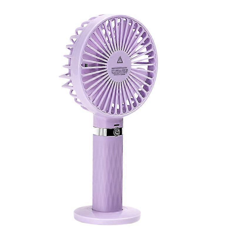 Tragbarer, Geräuschloser, Per Usb Aufladbarer Mini-tischventilator Mit Standfuß, Ideal Für Reisen, Camping Und Outdoor-aktivitäten (lila).