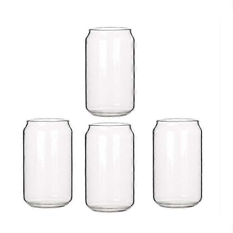 Set Aus 4 Trendigen, Krugförmigen Gläsern Für Wasser, Milch, Saft, Bier, Milchshake, Dessert Oder Cola, 400 Ml.