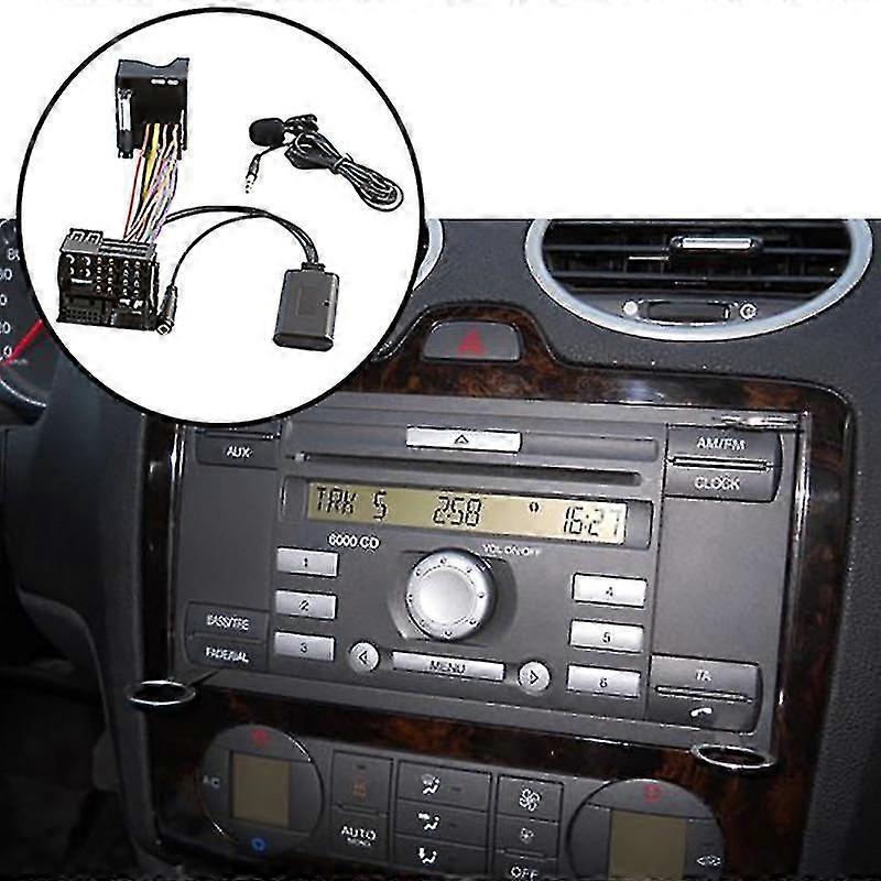 Bluetooth 5.0-aux-kabel Mit Mikrofon Für Ford 6000 Cd-autoradio - Freisprechadapter [nx]