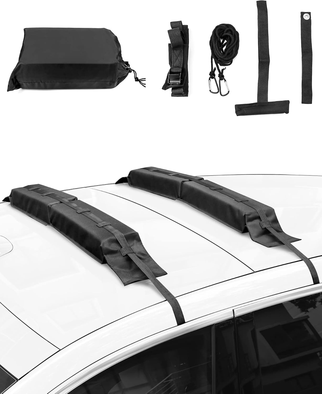 Flexibles Dachträger-set Mit Befestigungsgurten, Kompatibel Mit Kajak, Surfbrett, Kanu, Snowboard, Stand-up-paddleboard