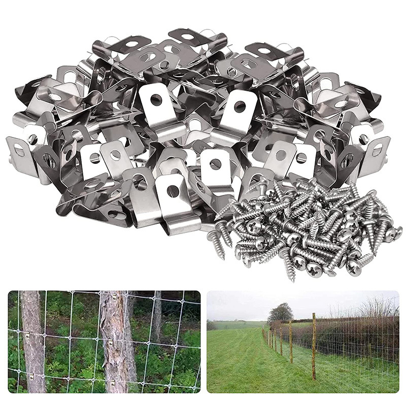 100 Sets Robuster Metallhalterungen Und -clips. Kompatibel Mit Abnehmbaren, Anschraubbaren Metallkäfigen Und Zaunhalterungen.