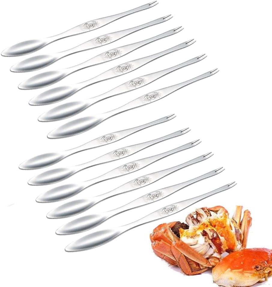 Fischgabeln, Edelstahlbesteck, Geeignet Zur Zubereitung Von Krabben Und Hummern (12er-packung)