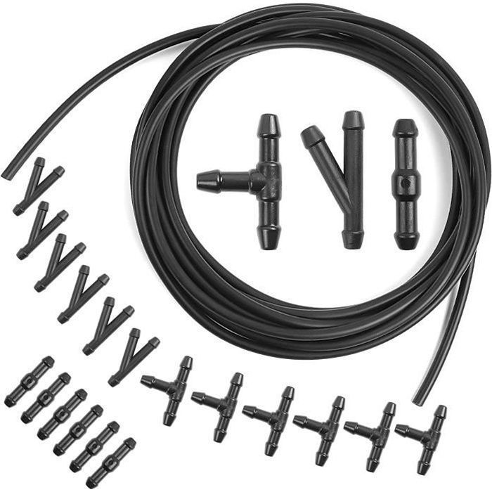 Scheibenwaschschlauch-set, 6 Meter Universalschlauch Für Scheibenwaschflüssigkeit Mit 18 Schlauchanschlüssen Sprayhosexx[nx]