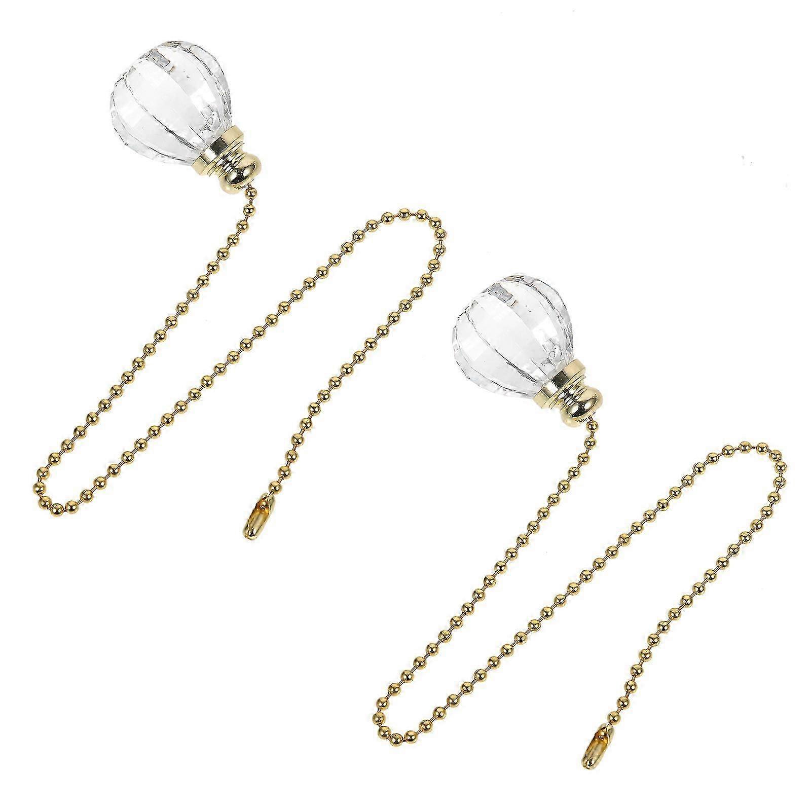 Fächerkette Mit Verlängerungskabel, Runde Kristallkugel, Moderner Stil, Wohnaccessoires, Material: Eisen, 2er-set