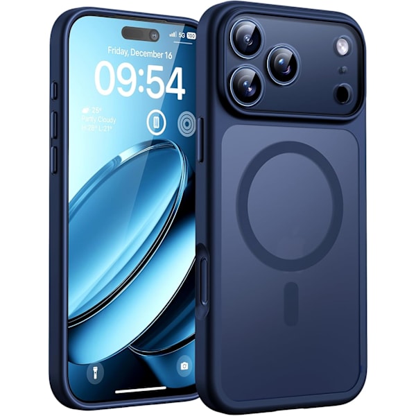 Magnetische Hülle Für Iphone 17 Pro 6,3 Zoll, Kompatibel Mit Magsafe (dunkelblau) [nx]