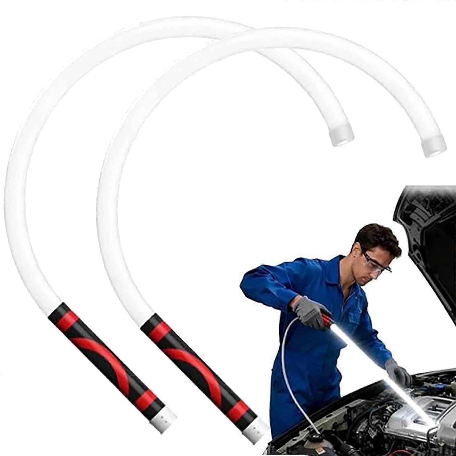 Set Aus 2 Wiederaufladbaren, Flexiblen Led-taschenlampen, 68,5 Cm Faltbare Arbeitsleuchte Mit Magnetfuß, Mechanische Inspektionsleuchte Mit Hohem Lichtstrom.