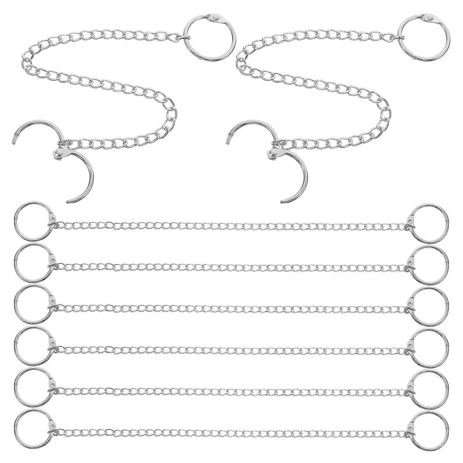 Set Mit 10 Edelstahl-aufhängeketten, Geeignet Für Buntglasfenster, Zur Dekoration Von Fenstern, Gärten, Terrassen Und Für Den Außenbereich.