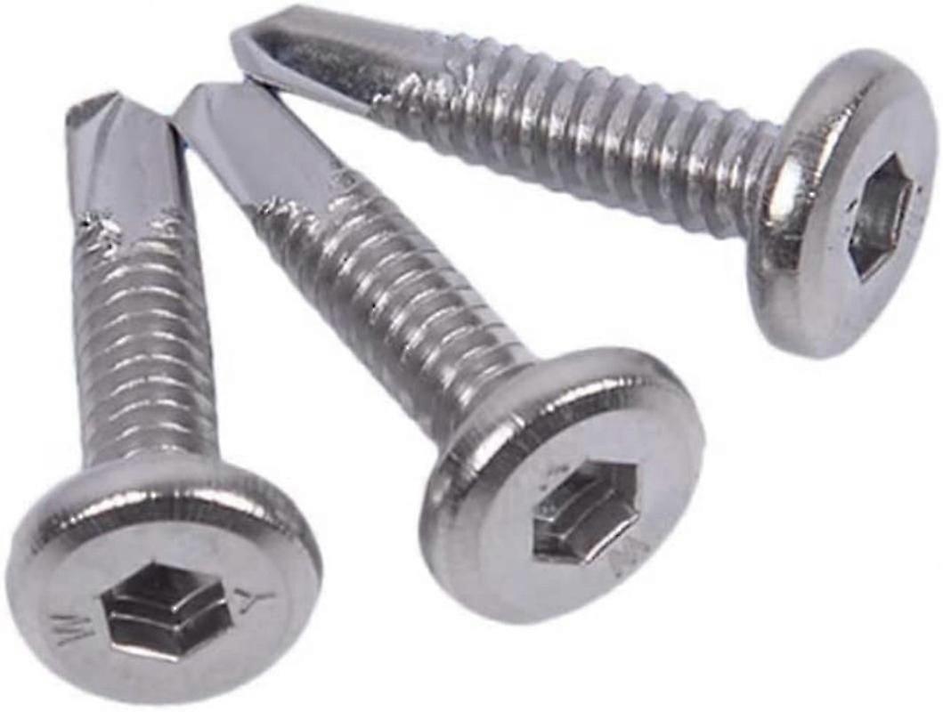 Flachkopf-innensechskantschrauben Aus Edelstahl 304 – Selbstbohrende Schrauben M5,5 – 100er-packung
