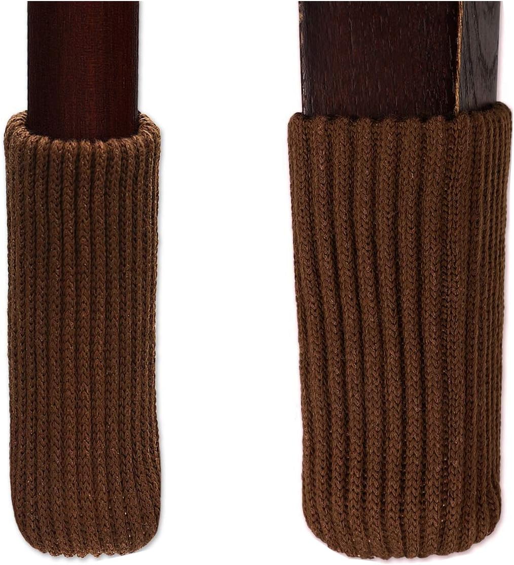 Packung Mit 20 Gestrickten Möbelsocken Aus Wolle Zum Schutz Von Stuhlbeinen Und Möbelknöpfen Vor Kratzern Auf Parkettböden.