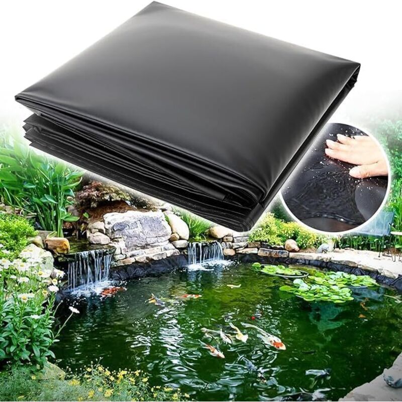Flexible Teichfolie 3 X 2 M X 0,2 Mm, Kompatibel Mit Profilierten Membranen, Geeignet Für Gartenbau Und Schwimmbäder.