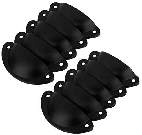 Schalenförmige Schubladen- Und Türgriffe, 10er-packung, Schwarz [nx]