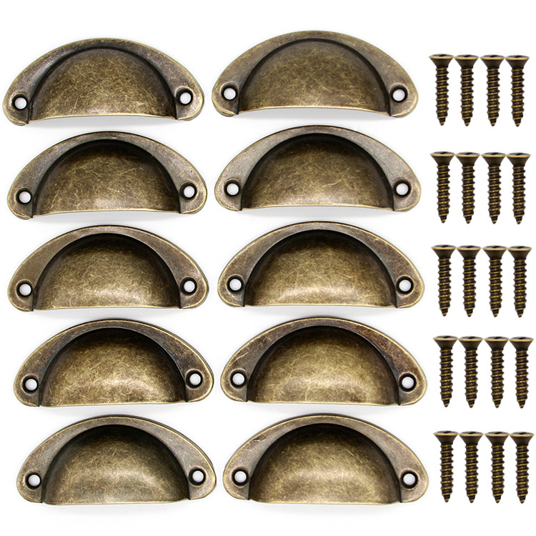 Schalenförmige Schubladen- Und Türgriffe, 10er-packung, Bronze [nx]