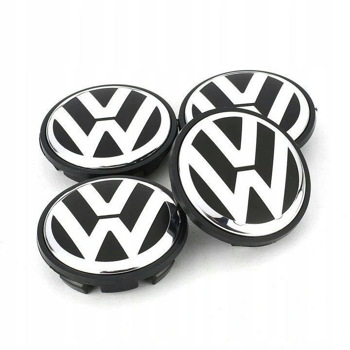 Vw10 60mm Nabenkappen Für Volkswagen Felgen (4 Stück) - Komplett [nx]