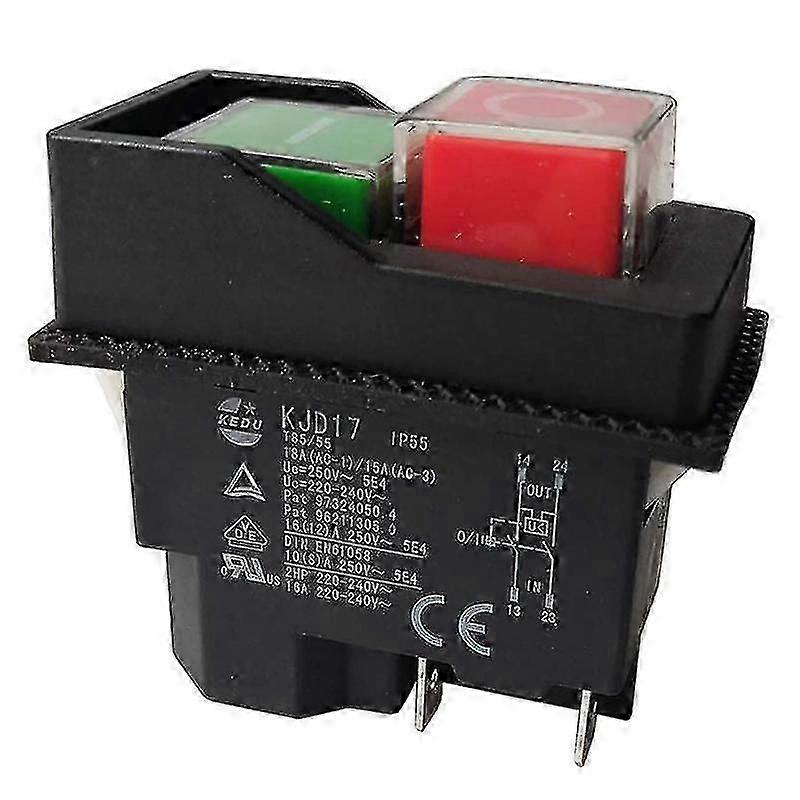 Kjd17 220v 4-poliger Elektromagnetischer Drucktaster Für Gartengeräte