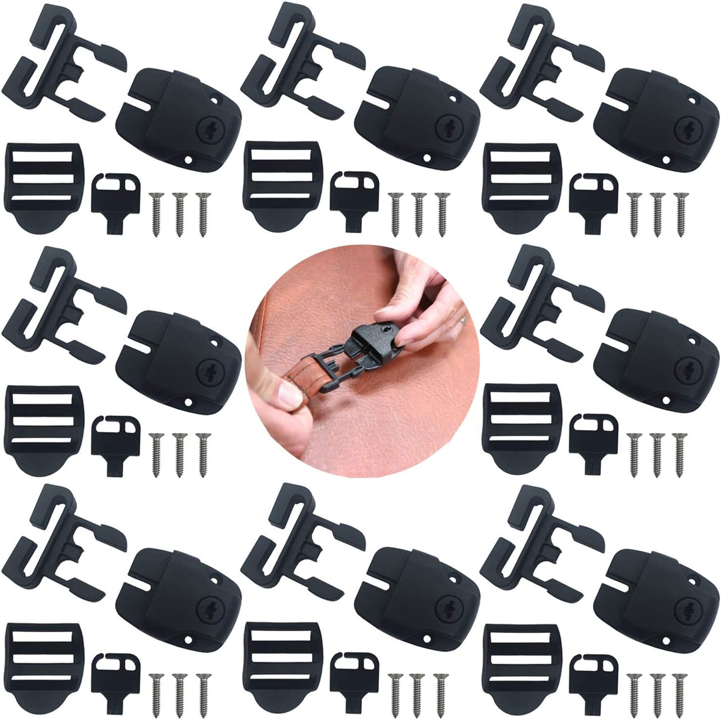 C8 Set Spa Cover Clips Ersatzriegel Reparaturset Mit Schiene, Verriegelungsclip Mit Schlüsseln Und Hardware (8er-pack)[nx]