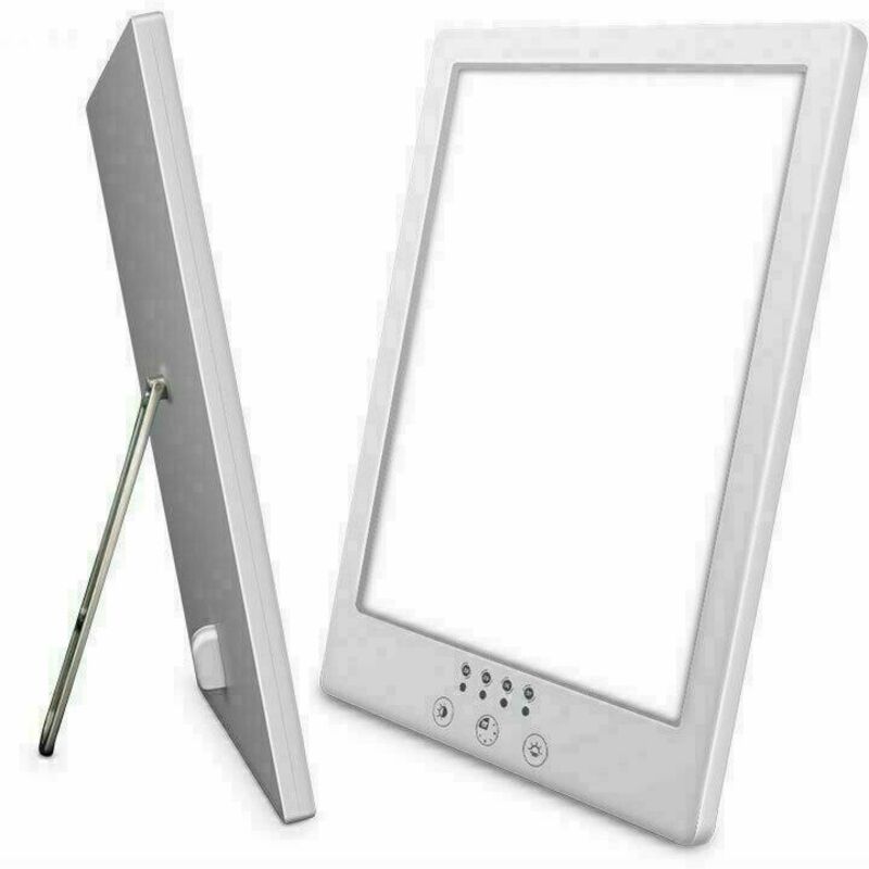 12.000 Lux Led-lichttherapielampe, Uv-frei, Einstellbare Helligkeit, Farbtemperatur, Timer, Touchscreen, Speicherfunktion, Kompakt, Wohnraumfreundlich