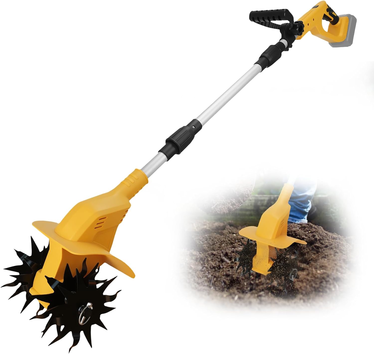 Dewalt 20v Akku-motorhacke, Akkubetrieben, 330 U/min, 20 Cm Arbeitsbreite Und 16 Cm Arbeitstiefe. Tragbare Motorhacke.