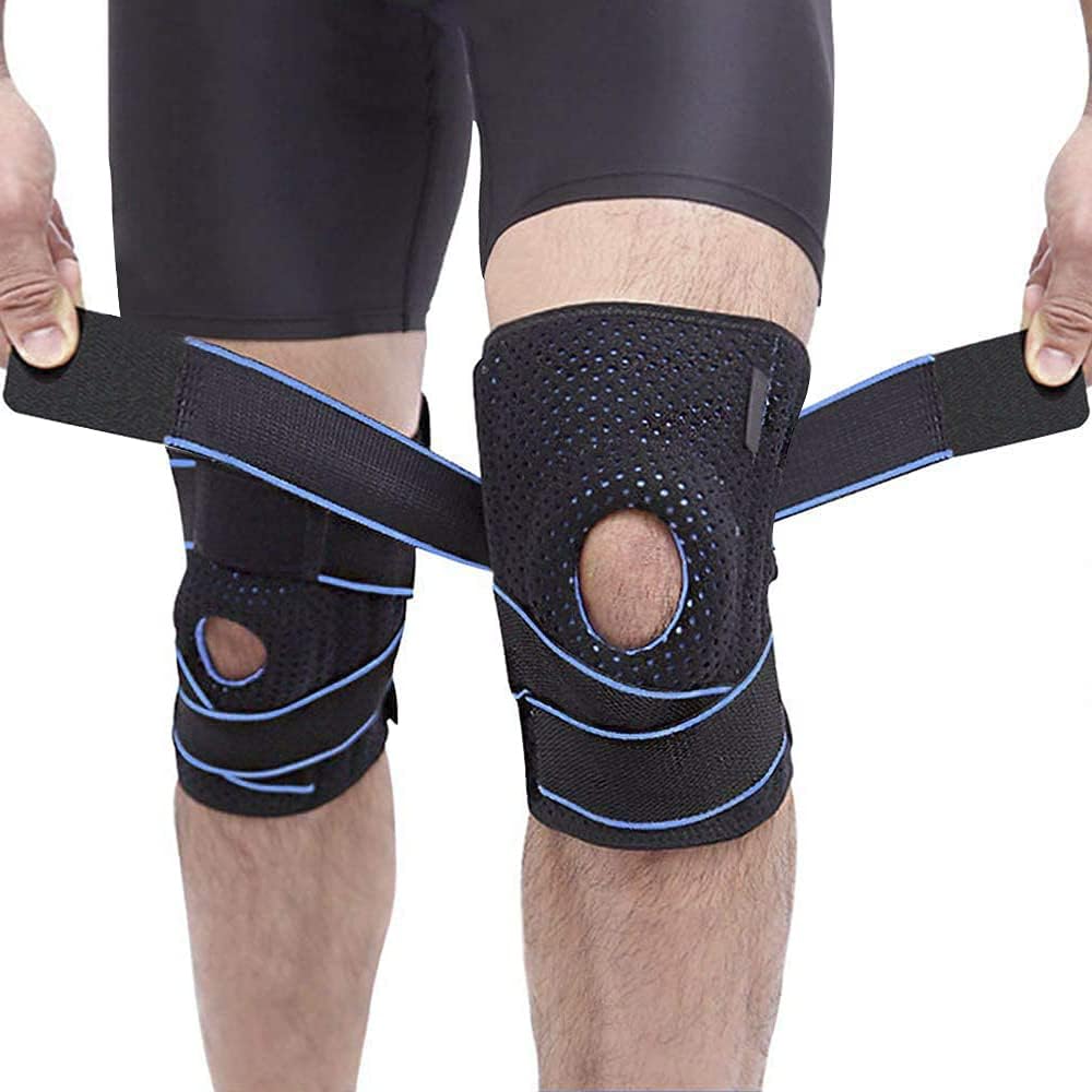 Neopren-knieorthese, 2 Patella- Und Bandprotektoren, Knieorthese Mit Offenem Patellastabilisierungsring [nx]