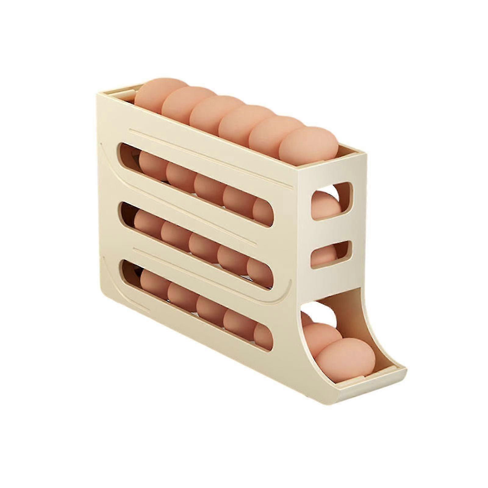 Automatischer Eierspender Auf Rädern, Eieraufbewahrungsbox, Kühlschrankgeeignet, Fassungsvermögen Bis Zu 30 Eier. Sonderangebot.