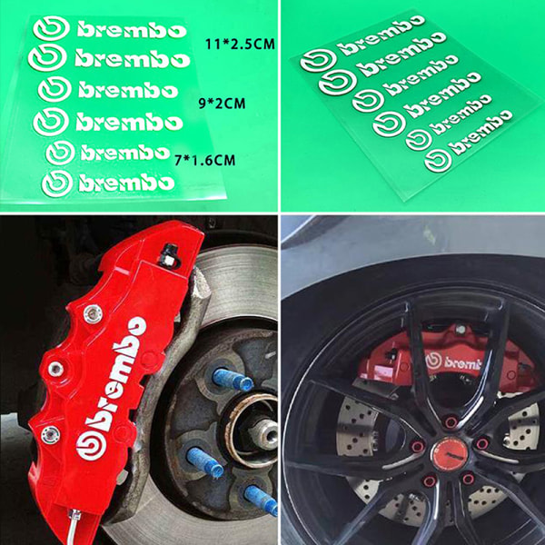 Brembo-aufkleber Für Autobremssättel, Dekorative Fahrzeugbeschriftung, Weiß, 1 Stück [nx]