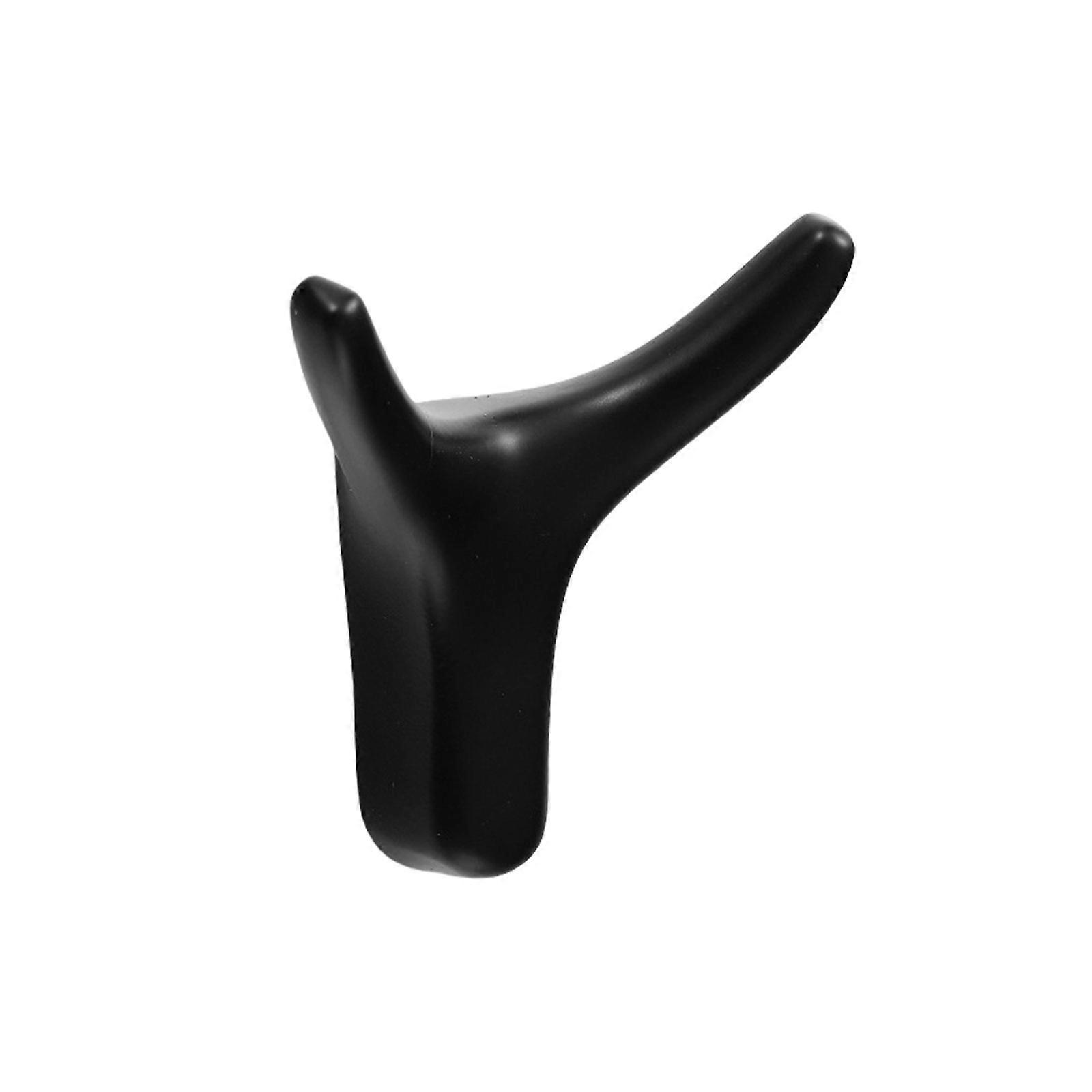 Metallwandhaken Für Kleidung, Handtuchhalter, Hornförmiger Haken, Zinklegierung, Schwarze Metall-kleiderbügel