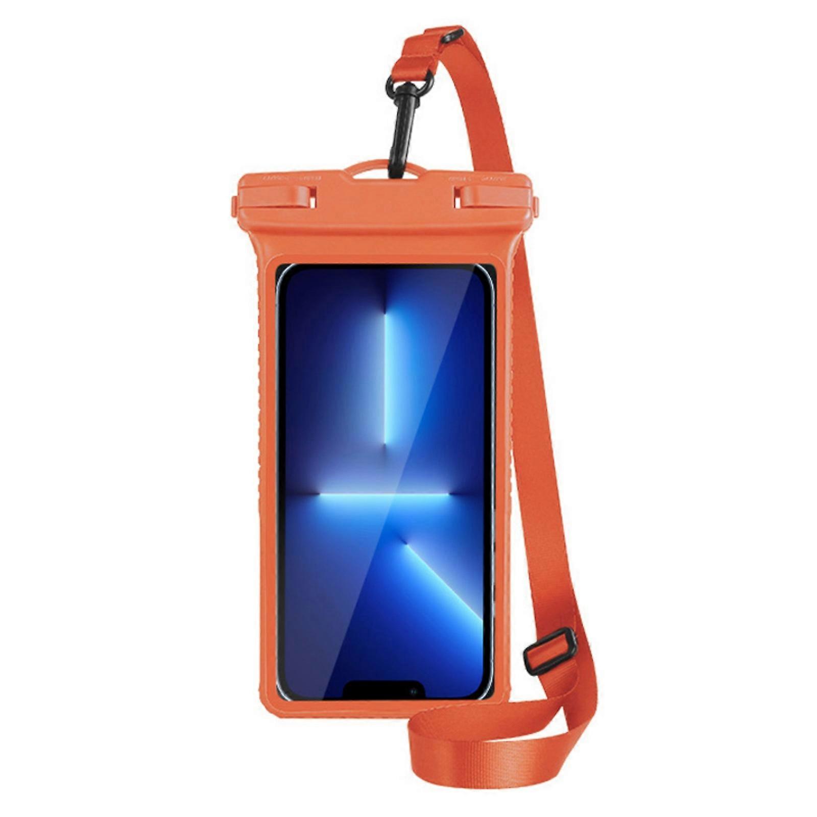 Ipx8 Wasserdichte Handyhülle, Touchscreen-kompatibel. Kleine Strandtasche Aus Emaille Mit 3d-effekt, Orange (optional).