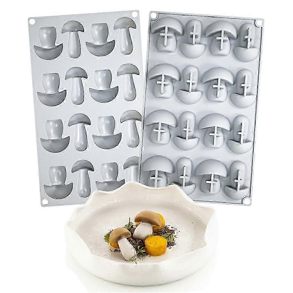 Silikon-mousseform Mit 16 Mulden, Pilzförmige Dessertformen, Schokoladenformen