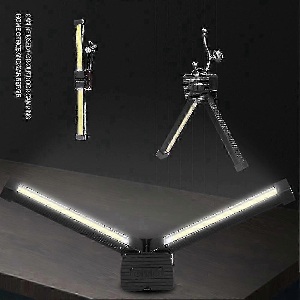 Verbesserte Fitnesslampe, Geeignet Für Verschiedene Posen, 7-stufige Led-arbeitsleuchte Mit Dimmer, Magnetische Campinglampe Mit Aufhängehaken, Usb-c-aufladbar