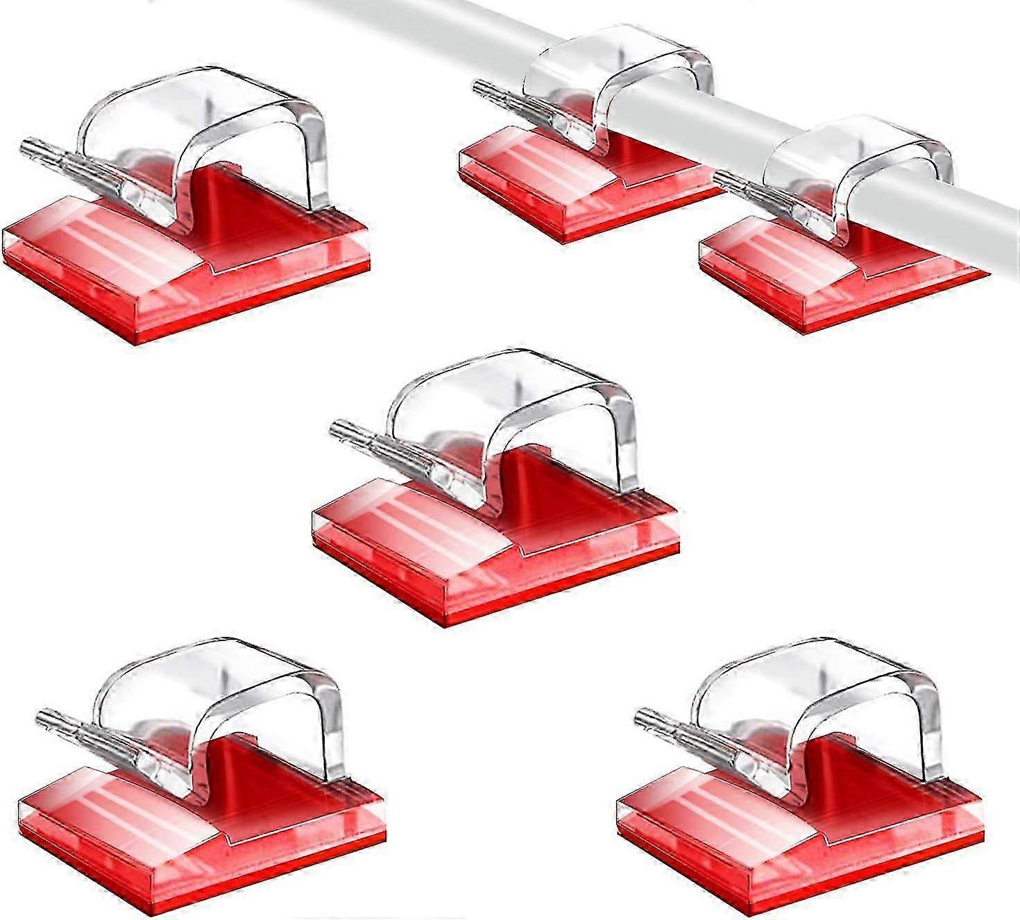 Packung Mit 100 Selbstklebenden Kabelclips, Kompatibel Mit Fernseher, Pc, Laptop, Büro, Zuhause - Transparent [mi]