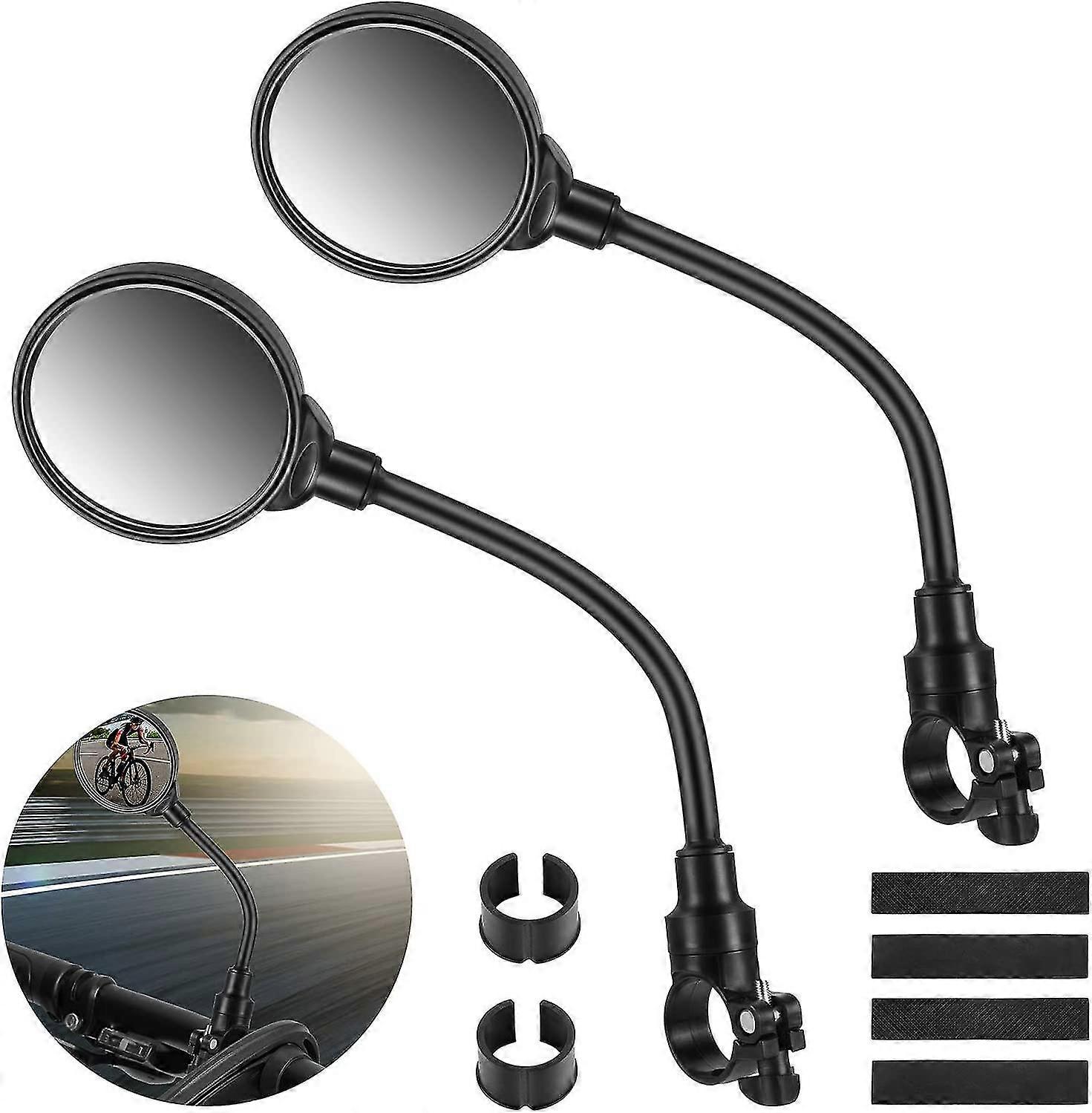 Fahrradspiegel, 2er-set, 360° Verstellbar, Kompatibel Mit 22-32 Mm Lenkern, Geeignet Für Mountainbikes Und Rennräder.