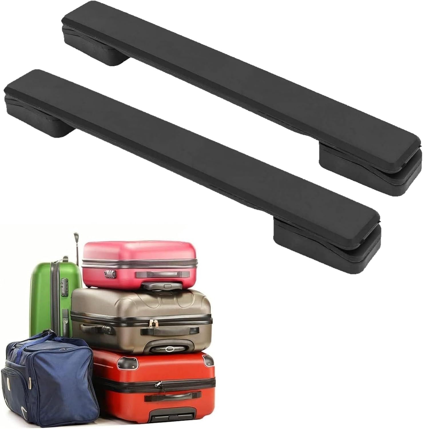 Set Mit 2 Ergonomischen Kunststoffgriffen – Kompatibel Mit Koffern, Boxen Und Werkzeugkästen – Schwarz