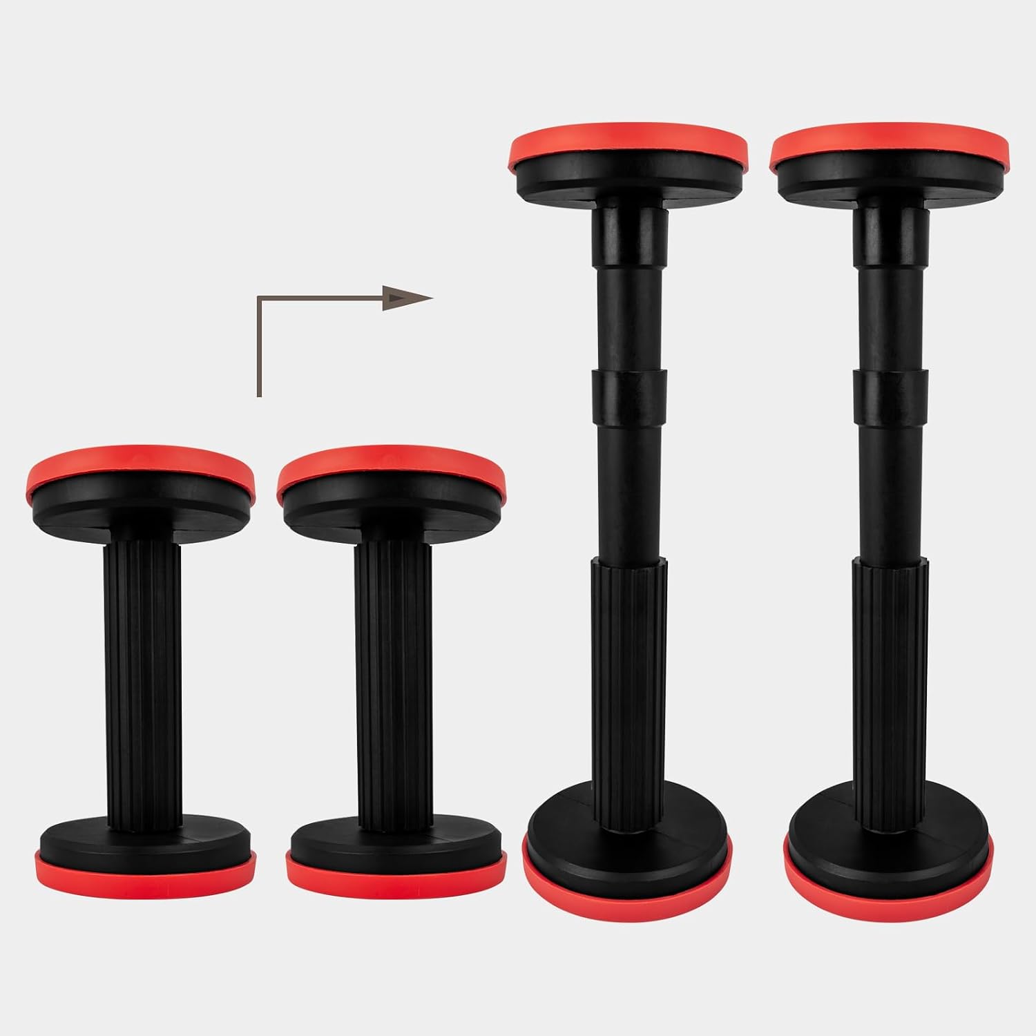 Set Mit 2 Höhenverstellbaren Möbelfüßen (18-45 Cm) - Ersatzfüße, Kompatibel Mit Sofas, Kommoden, Bettgestellen Und Lattenrosten Aus Nylon