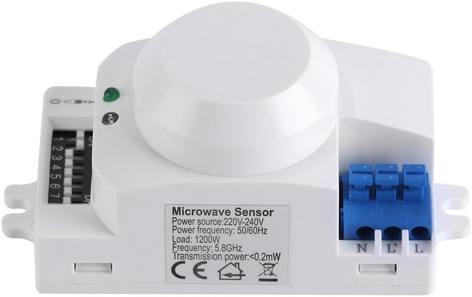 Mini-bewegungsmelder, Intelligenter 360-grad-mikrowellen-bewegungsmelderschalter Mit Led, Einbau-bewegungsmelder