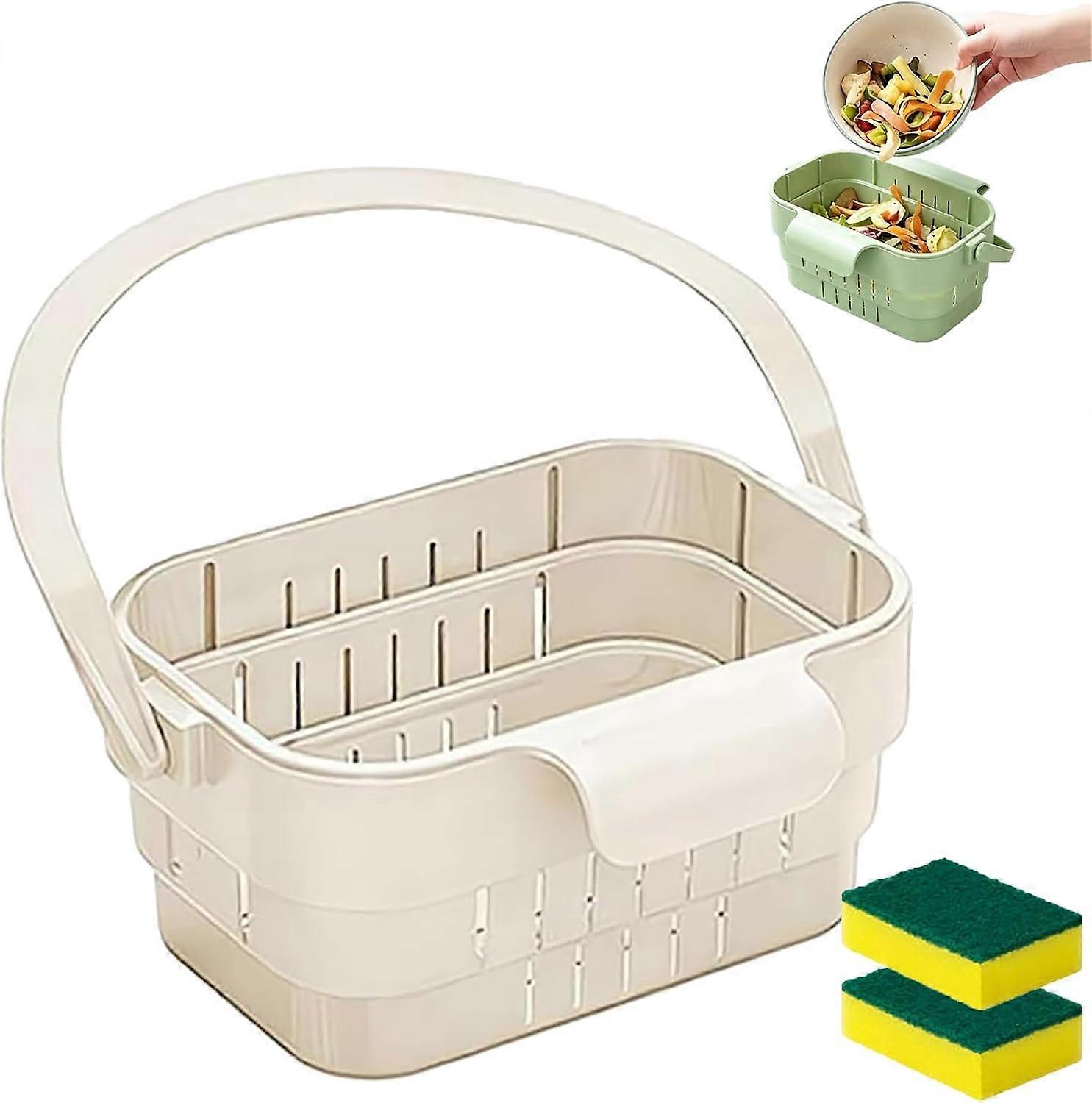 Faltbarer Hänge-abtropfkorb, Kompatibel Mit Spülbecken, Zusammenklappbarer Abtropfkorb, Hänge-abtropfkorb Für Die Küche, Küchengeeignet, Platzsparend, Kompatibel Mit Verschiedenen Spülbecken Und Trock