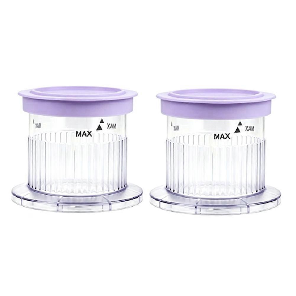 Set Mit 2 Dessertbechern Mit Deckel Für Die Cuisinart Fastfreeze Ice-fd50 Eismaschine. Geeignet Für Selbstgemachtes Eis (lila).