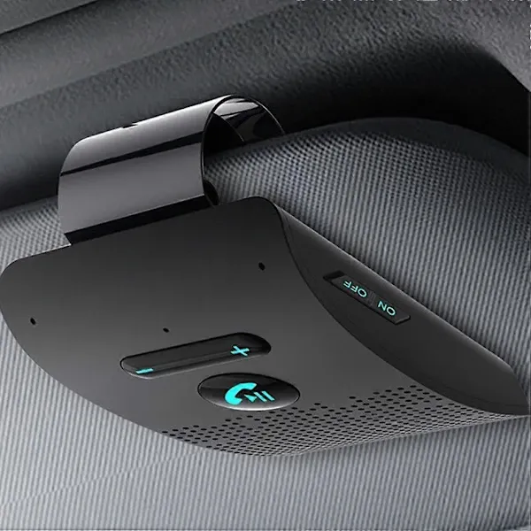Bluetooth 5.0 Freisprecheinrichtung Fürs Auto, Drahtloser Audioempfänger Zum Anklemmen An Die Sonnenblende, Lautsprecher, Musikplayer, Doppelmikrofon [nx]