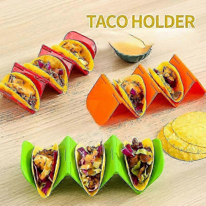 Farbenfroher Taco-ständer, Große Teller Für Jeweils 2 Oder 3 Tacos, Spülmaschinen- Und Mikrowellengeeignet