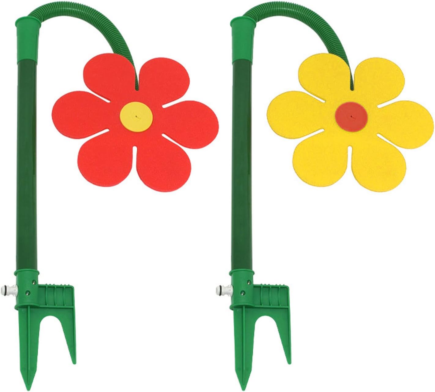 Set Mit 2 Bewässerungsregnern – Blumenregner – Oszillierender Regner – Vibrationskopfregner – Tanzender Blumenregner – Kunststoffmaterial