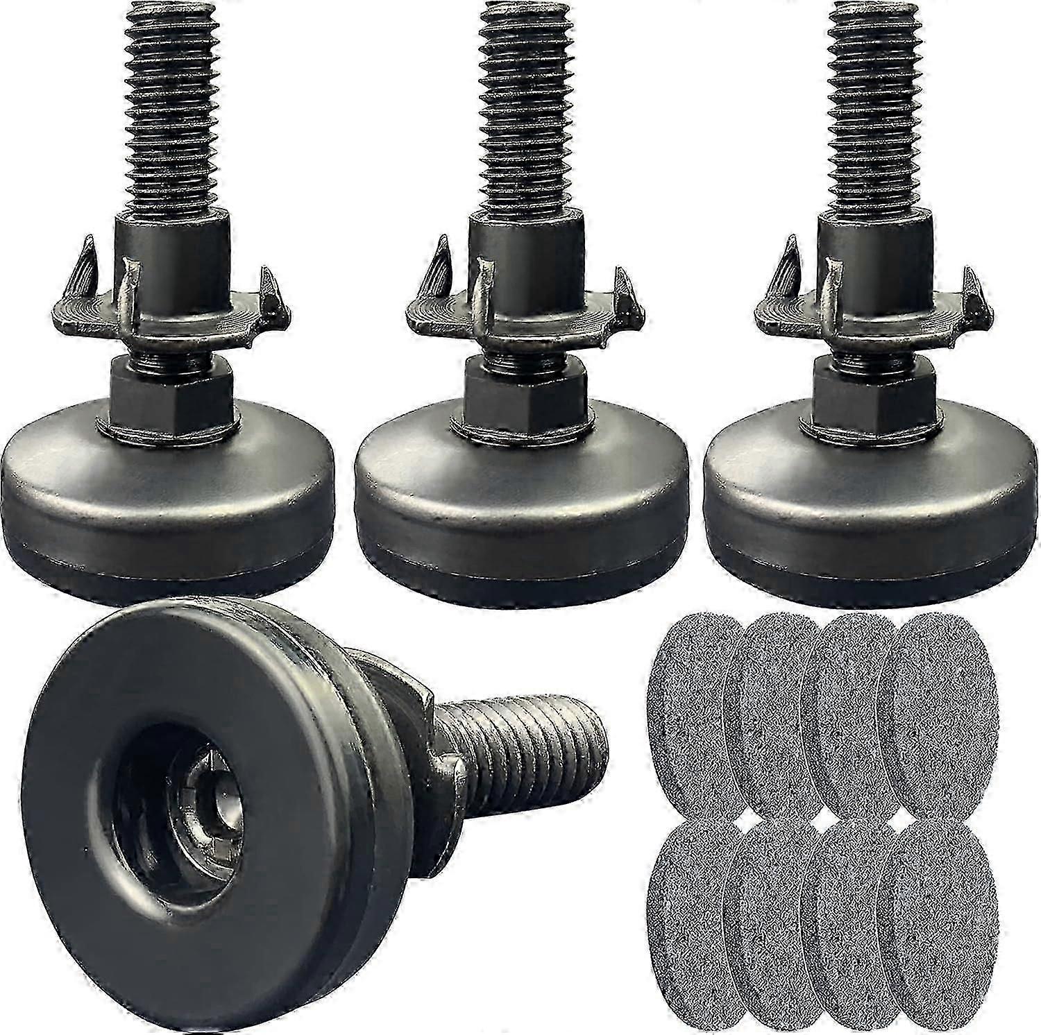 3/8"-gewinde-nivellierfüße – Schwerlastausführung, 4er-pack, Schwarz – L