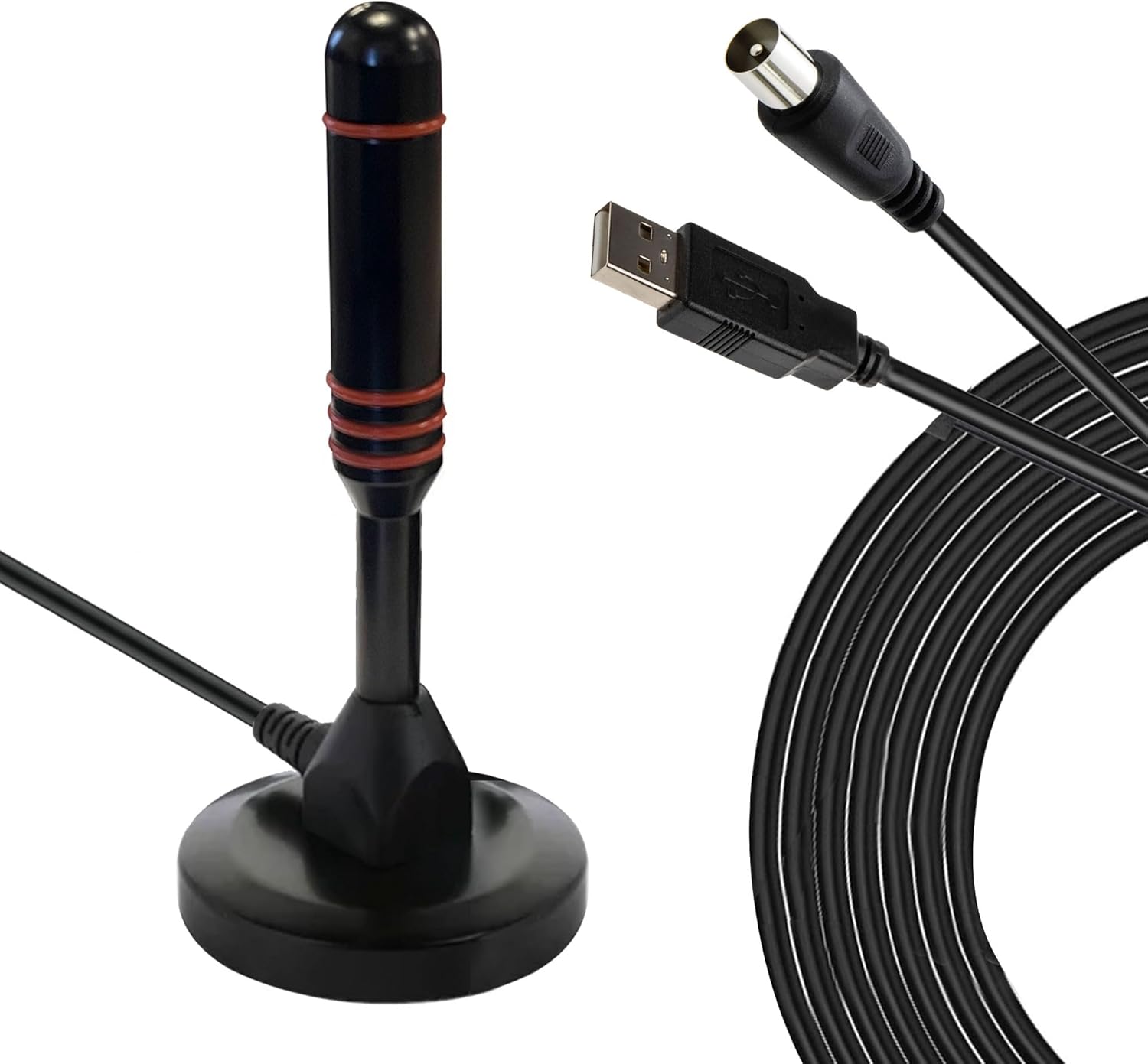 Die Leistungsstarke Hd-line & Leyf Hd-980t Tv-antenne Ist Kompatibel Mit Hd-vhf-, Uvf-, Fm- Und Dvb-t2-digital-terrestrischen-tv-decodern. Sie Verfügt Über Einen Tragbaren Magnetfuß Für Optimalen Tv-e