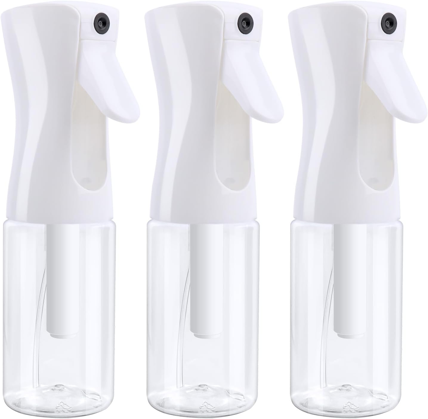 Set Mit 3 Leeren (weißen) 200-ml-sprühflaschen Für Haarspray, Nachfüllbar Mit Wassernebel. Geeignet Für Reinigung, Pflanzen, Gartenarbeit Und Haarstyling.
