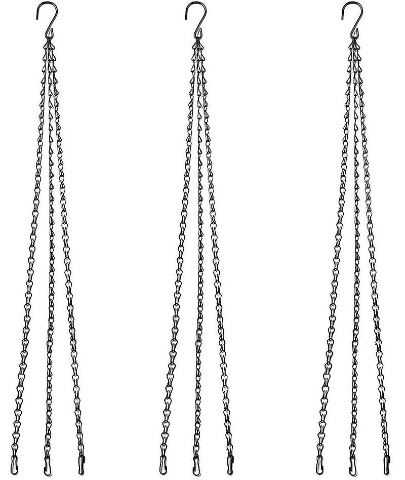 Sunrain Hängekorbkette, Set Mit 3 Metallketten Mit Clips, Kompatibel Mit Blumentöpfen Und Pflanzgefäßen [nx]
