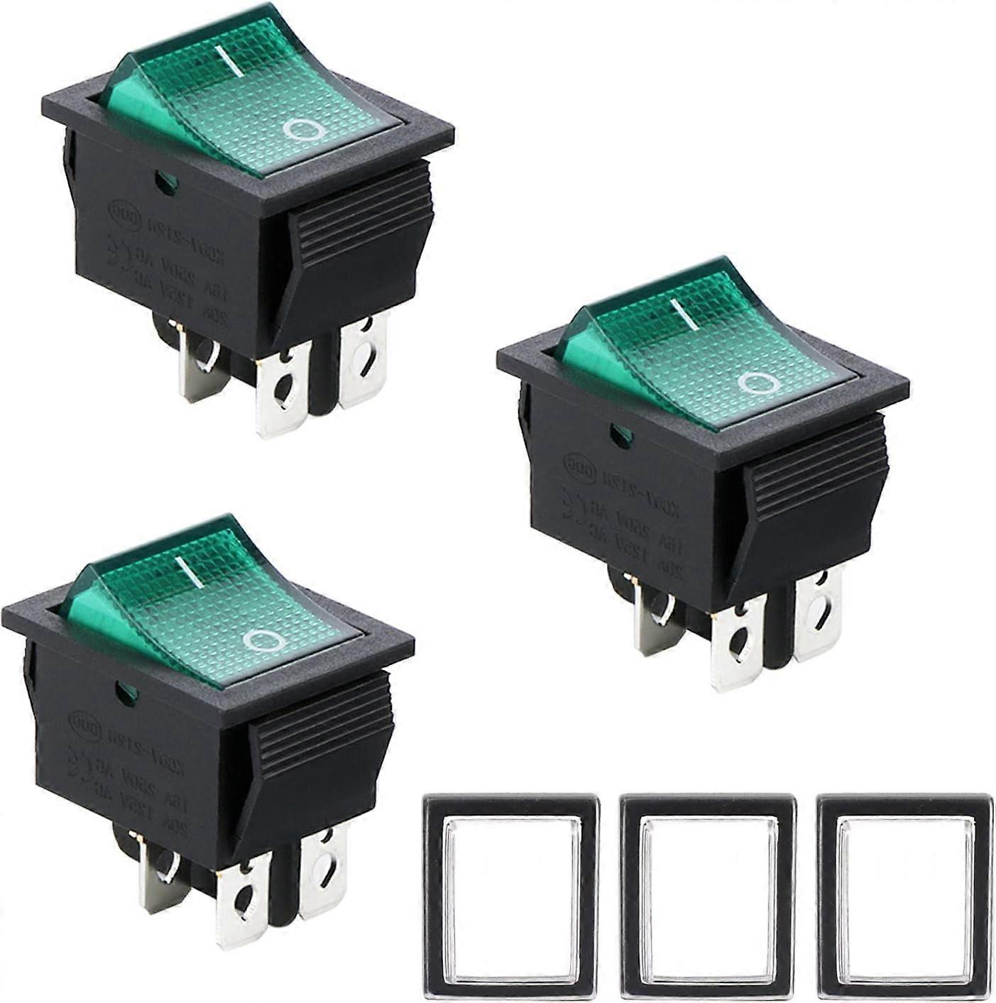3 Grüne Kippschalter 16a/250v 20a/125v Ac (dpst)