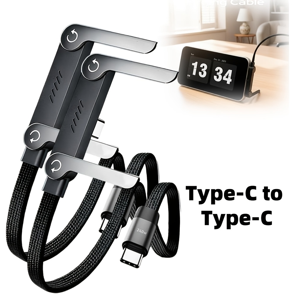 Ladekabel Mit Ständer, 2 X 240w Schnellladekabel Kompatibel Mit Typ-c Auf Typ-c [nx]