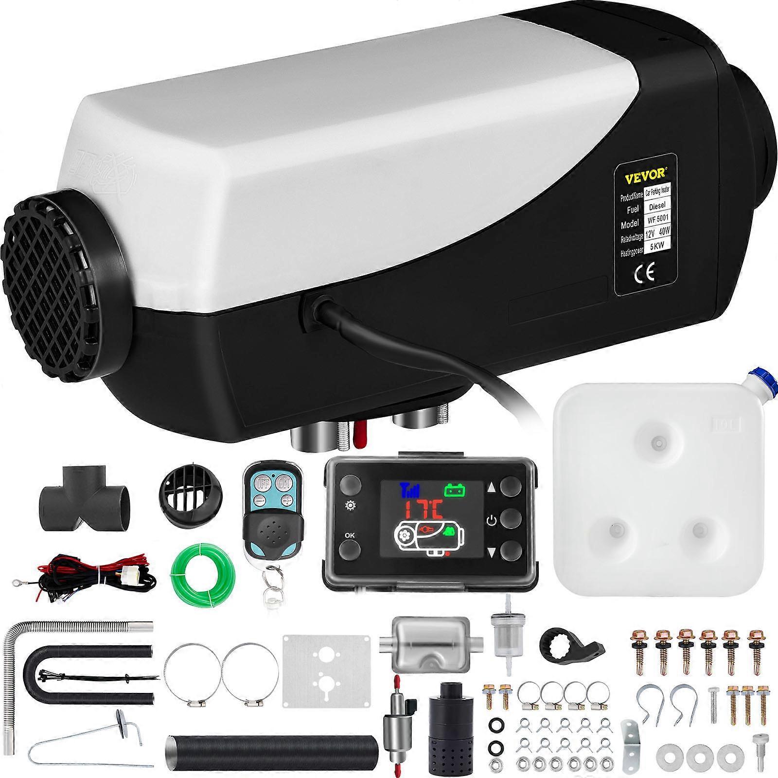 5kw 12v Diesel-luftheizung Mit Lcd-thermostat, Geräuscharm, 5000w, Kompatibel Mit Lkws, Booten, Pkws Und Anhängern.