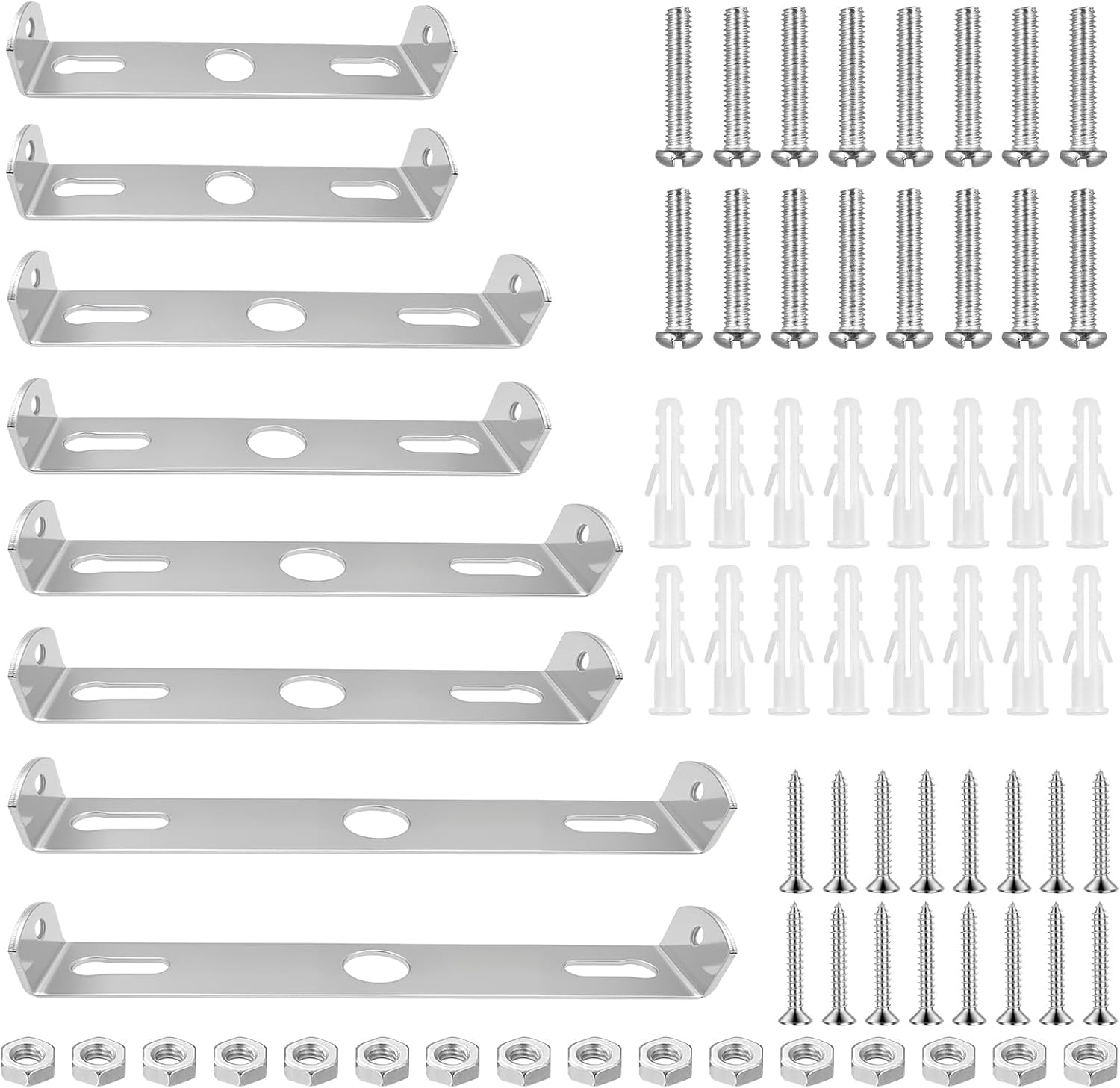 8-teiliges Montagehalterungsset, Kompatibel Mit Deckenleuchten Und Deckenplattenhalterungen Mit 80/90/100/110 Mm Durchmesser. Geeignet Für Deckenleuchten In Wohn- Und Büroräumen, Inklusive Schrauben.