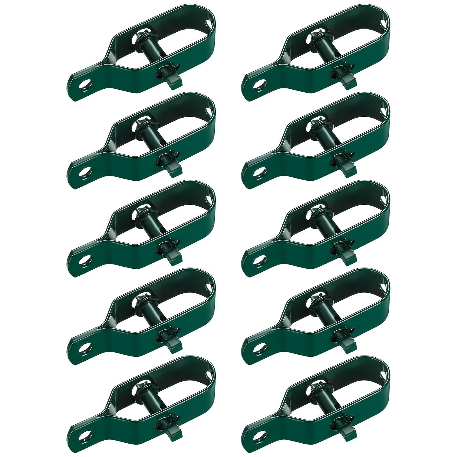Set Mit 10 Drahtgitterspannern, Zaunspannern, Stacheldrahtspannern, Seilspannverbindern, Kompatibel Mit Spanndraht (grün)