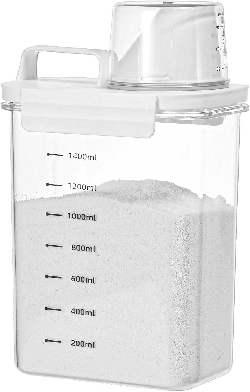 1800 Ml Fach Für Waschmittel Und Wäsche, Kompatibel Mit Auslaufsicheren Dosierkammern, Wäscheaufbewahrungsboxen Und Auslaufsicheren Behältern.