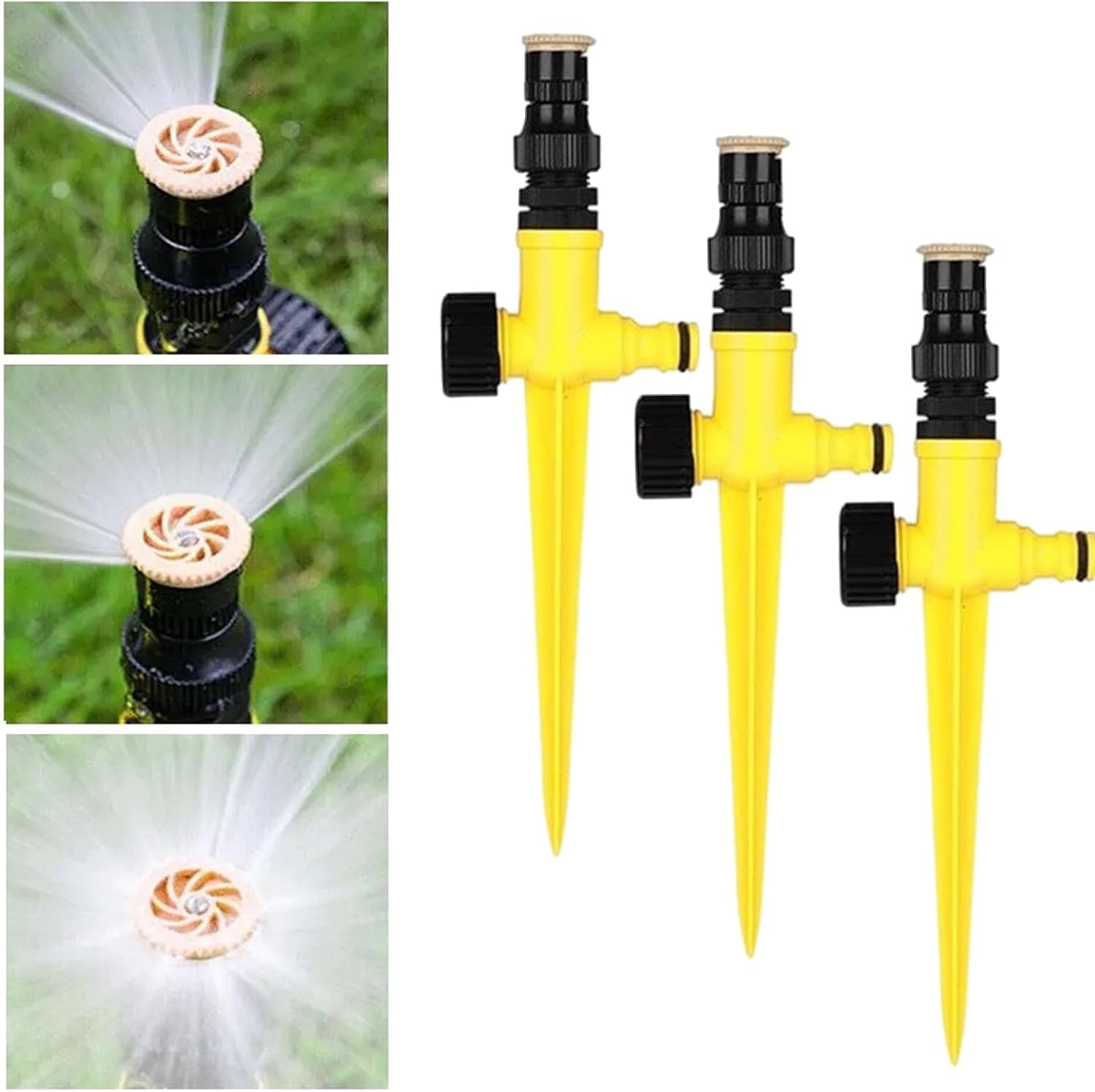 Set Mit 8 360°-gartensprengern – Automatisches Bewässerungssystem – Verstellbar – Geeignet Für Die Bewässerung Von Rasen, Blumen, Gemüse Und Kräutern